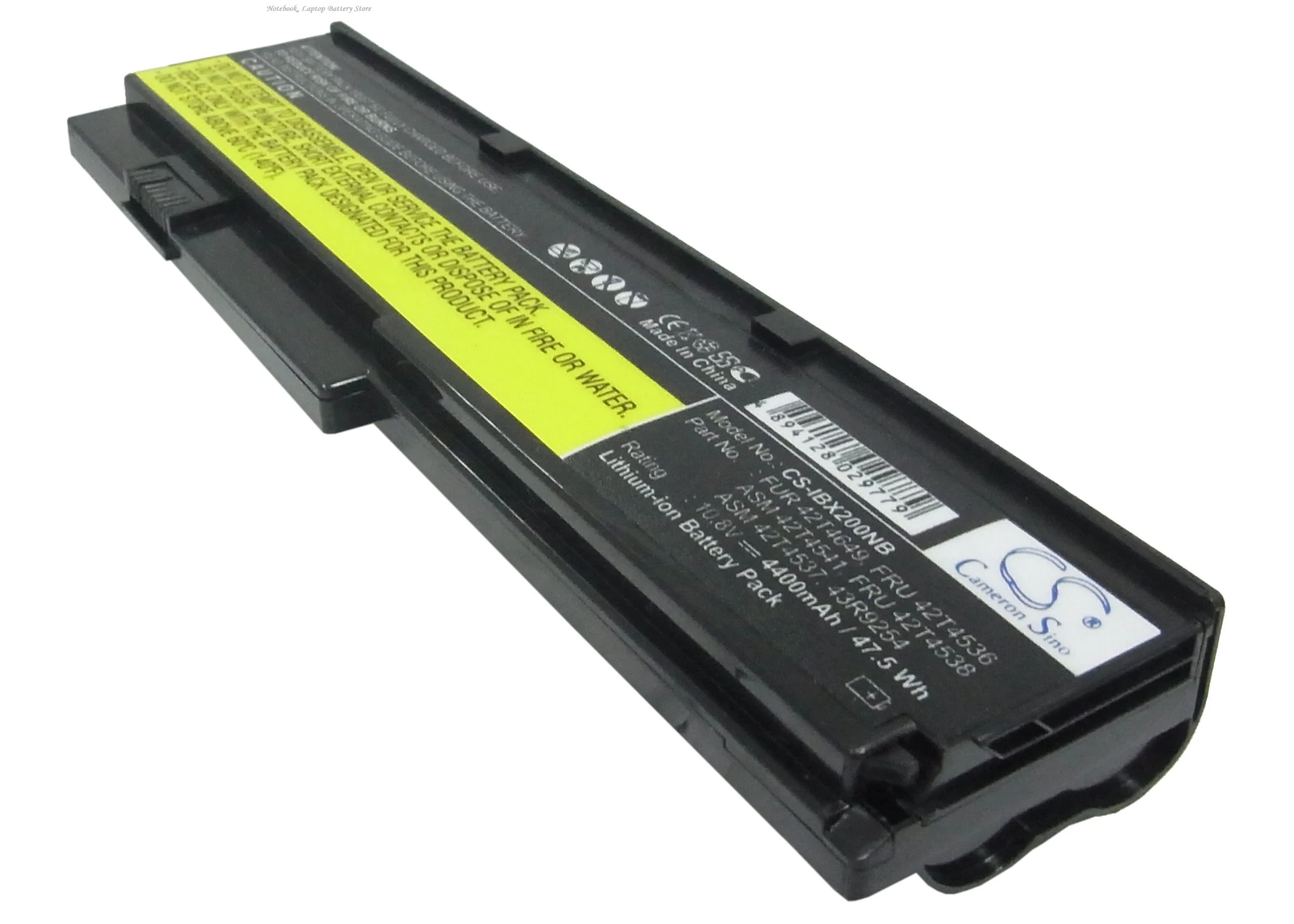 10,8 V 4400mAh batería del ordenador portátil 42T4534 42T4536 42T4538 42T4540 42T4542 42T4543 para Lenovo/IBM ThinkPad X201S X201i X200 X200S