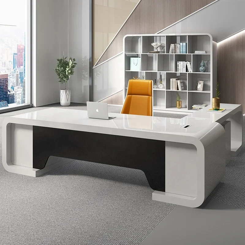 Latest Modern Luxury Executive Manager Office Desk Wooden and MDF for Home Use or Gym from Top Office Furniture Supplier