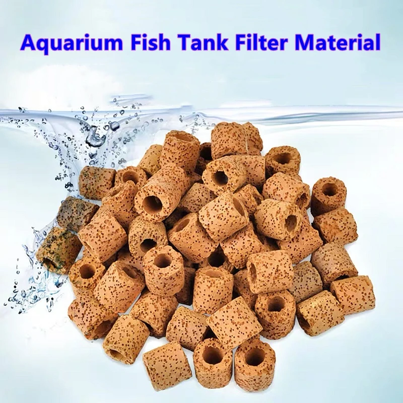 100/200/500g Aquarium Fish Tank Filter Material Infra Red Ceramic Ring Clear Water Decoration Biochemical Bacteria House