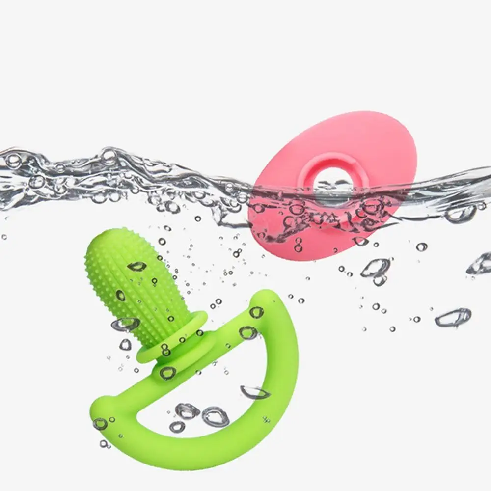 Durable Cartoon Baby Teethers Food Grade Silicone Baffle Design Baby Grinding Stick Safety BPA Free Chewing Toys Soothe Emotions