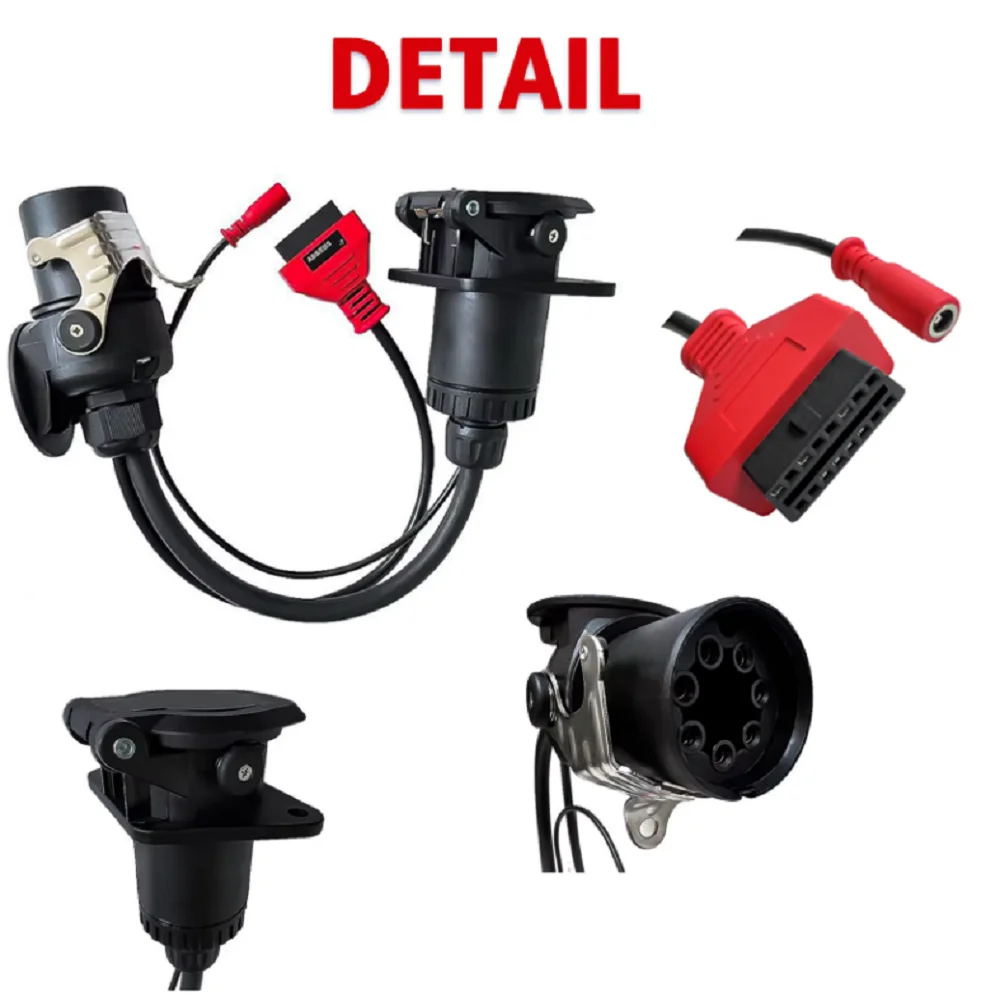

7638 EBS Compatible with Bosch Autel Autocom for Truck Vehicles New OBD2 Trailer Diagnostic Adapter Cable ISO