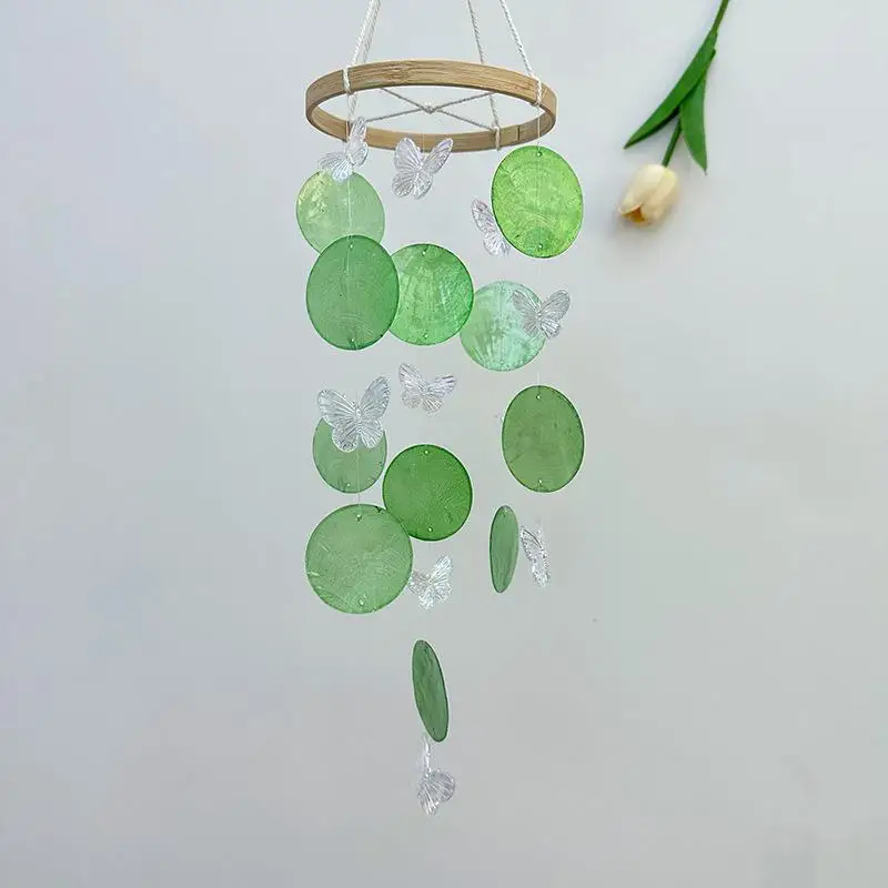 Natural  Moon Wind Chimes Unique Hanging Home Ornament With Melodic Sounds For Porch Patio