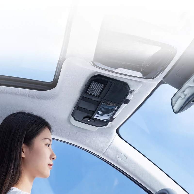Car Sun Visor Storage Bag Multi‑functional Sunshade Organizer Sunglasses Holder Card Document Bill Pouch Auto Interior Accessori
