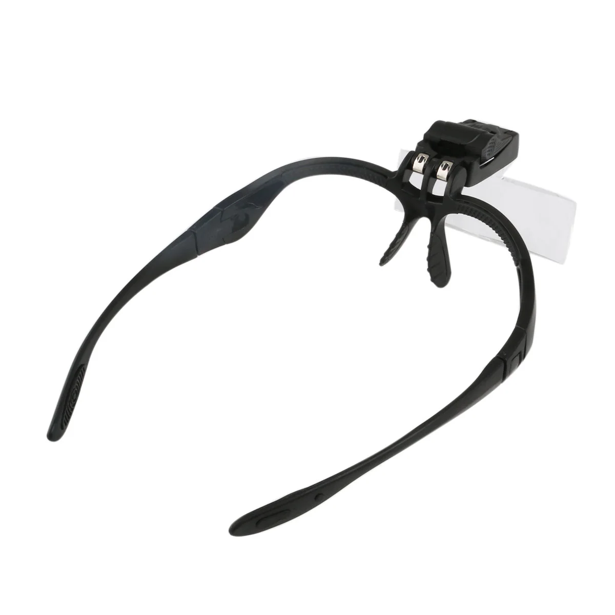 

2-Led Lighting Jewelry Magnifier Visor 5 Interchangeable Lenses 1.0X-3.5X Scratch-Resistant Lens For Craft Repair Watchmaking