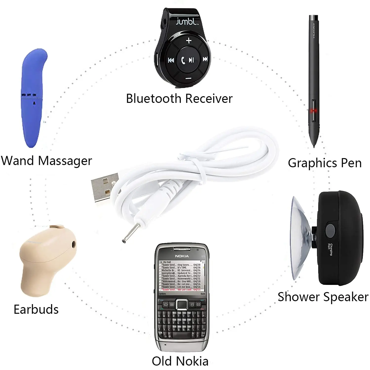 Caricabatterie DC 2.0*0.5mm per penna stilo HyperGear H2O, per SoundBot SB510 Wireless 3.0 altoparlante doccia Jack Barrel 2.0mm Rechargeab