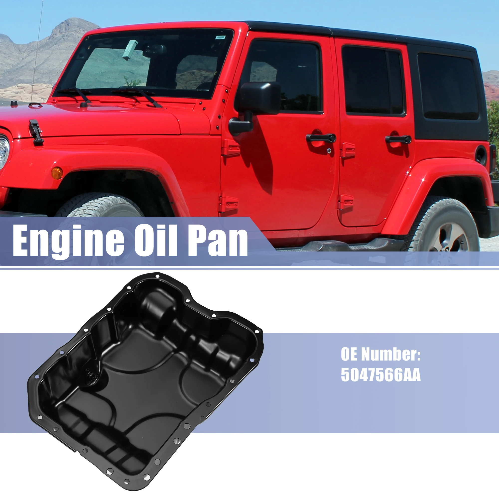 

UXCELL Engine Oil Pan No.5047566AA for Dodge Dart 2012-2014 for Jeep Cherokee 2014