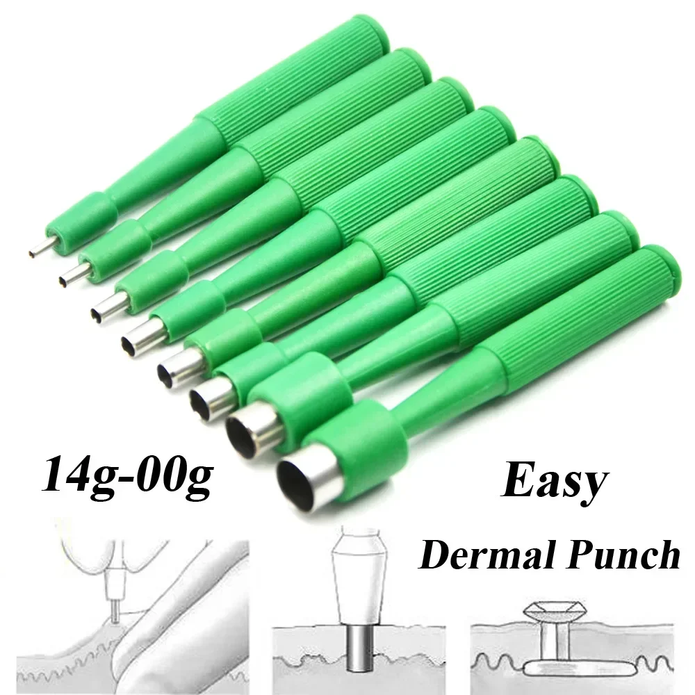 

5pcs Disposable Sterilized Biopsy Dermal Anchor Puncher Professional Dermal Punch for Skin Piercing Micro Dermal Piercing Tool