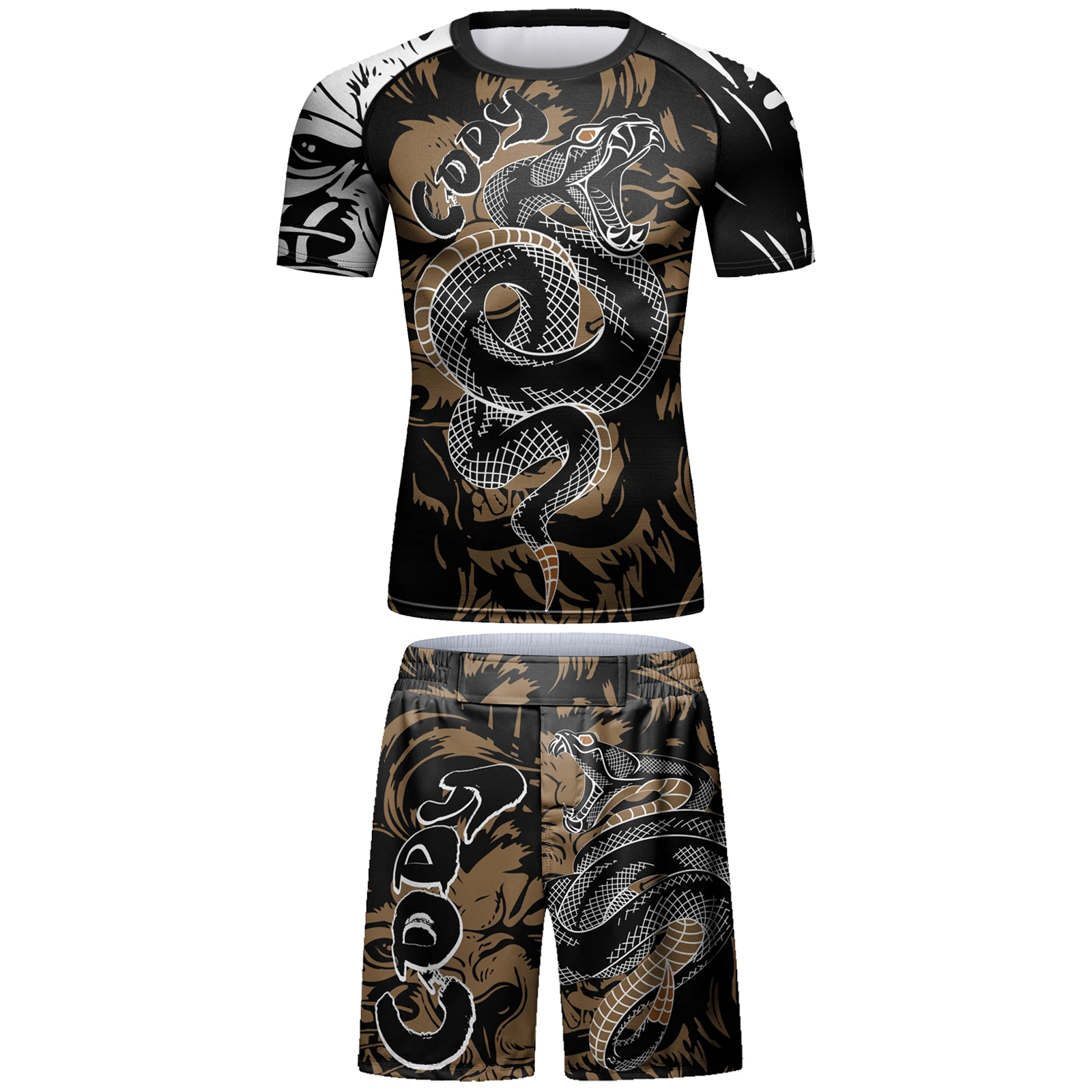 Cody Lundin 남성용 Mma 킥복싱 클럽 래쉬가드 운동복, 피트니스 운동 체육관, 근육 빌딩 타이트 파이팅 운동복 키트