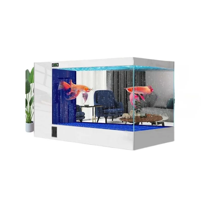 Koi floor tank test filter fish tank living room large water-free aquarium