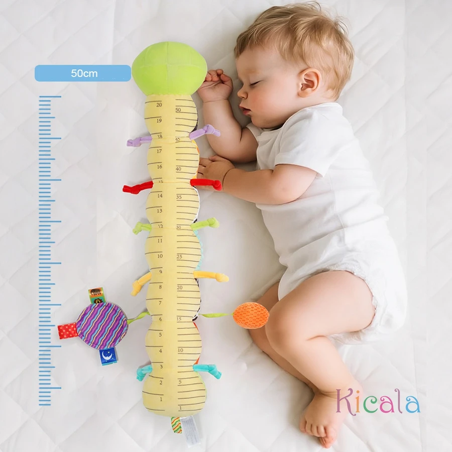 Baby Musical Caterpillar Plush Toy with Crinkles Rattles Sensory Learning Toy for 0+ Months Infants Newborn Boys Girls Gifts