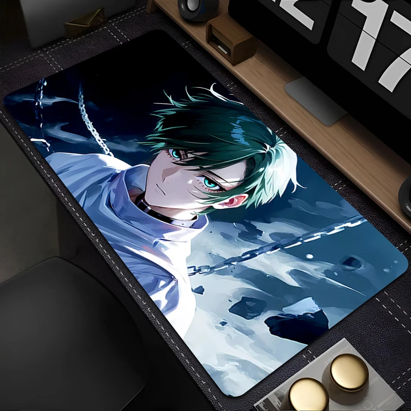 

Mouse Pad PC Accessories Keyboard Pad Office Desk Mat Anti Slip Anime Mousepad Rubber B-blue Lock Tablet Pad Gaming Extended Pad