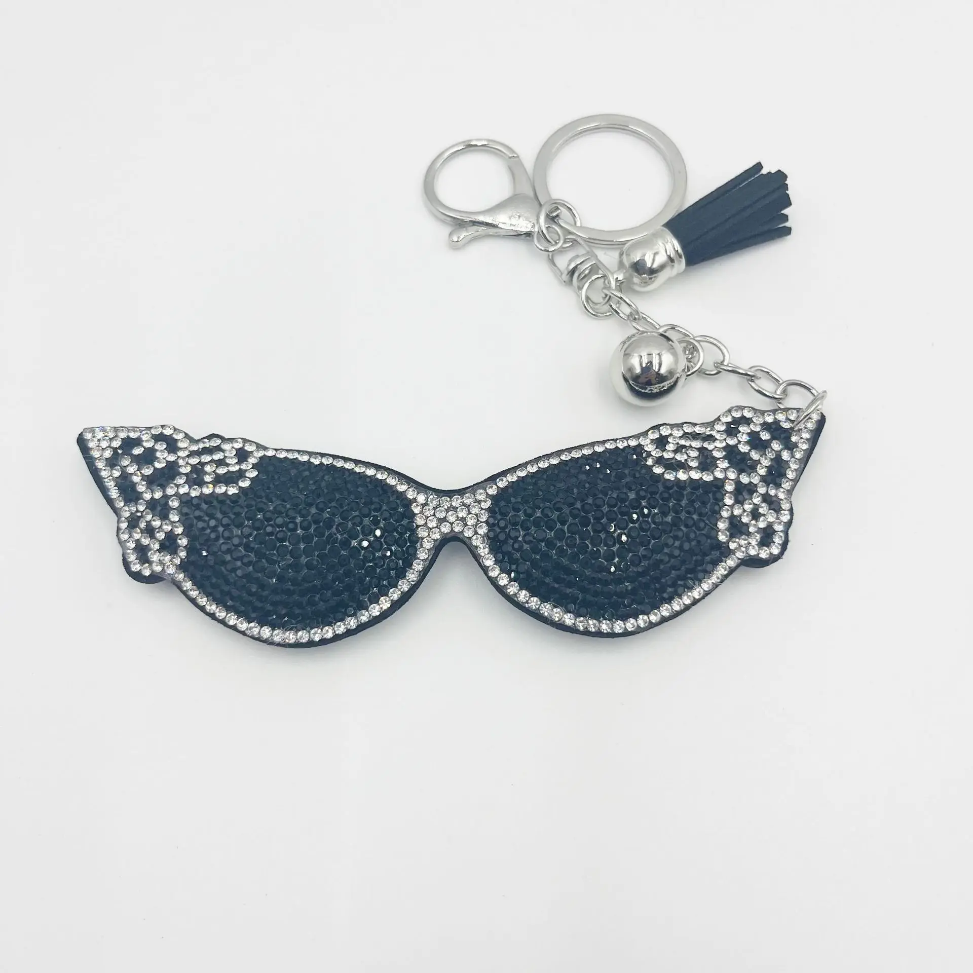 keychain lunette Glasses Keychain Pendant Cute Hip-Hop Rock Bag Ornament Bag Purse Charm Car Accessories Birthday Gifts
