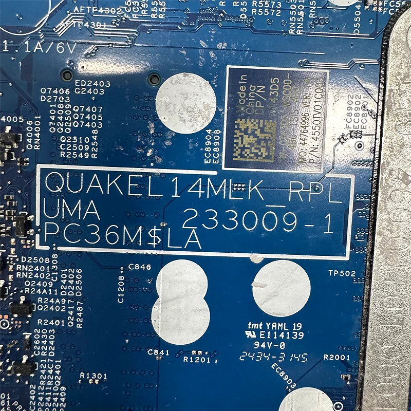 

CN-0T43D5 0R6RT1 0FCNRW 0FJ8J0 233009-1 For Dell Latitude 3450 3550 Laptop Motherboard I3-1315U I5-1335U I7-1355U Mainboard