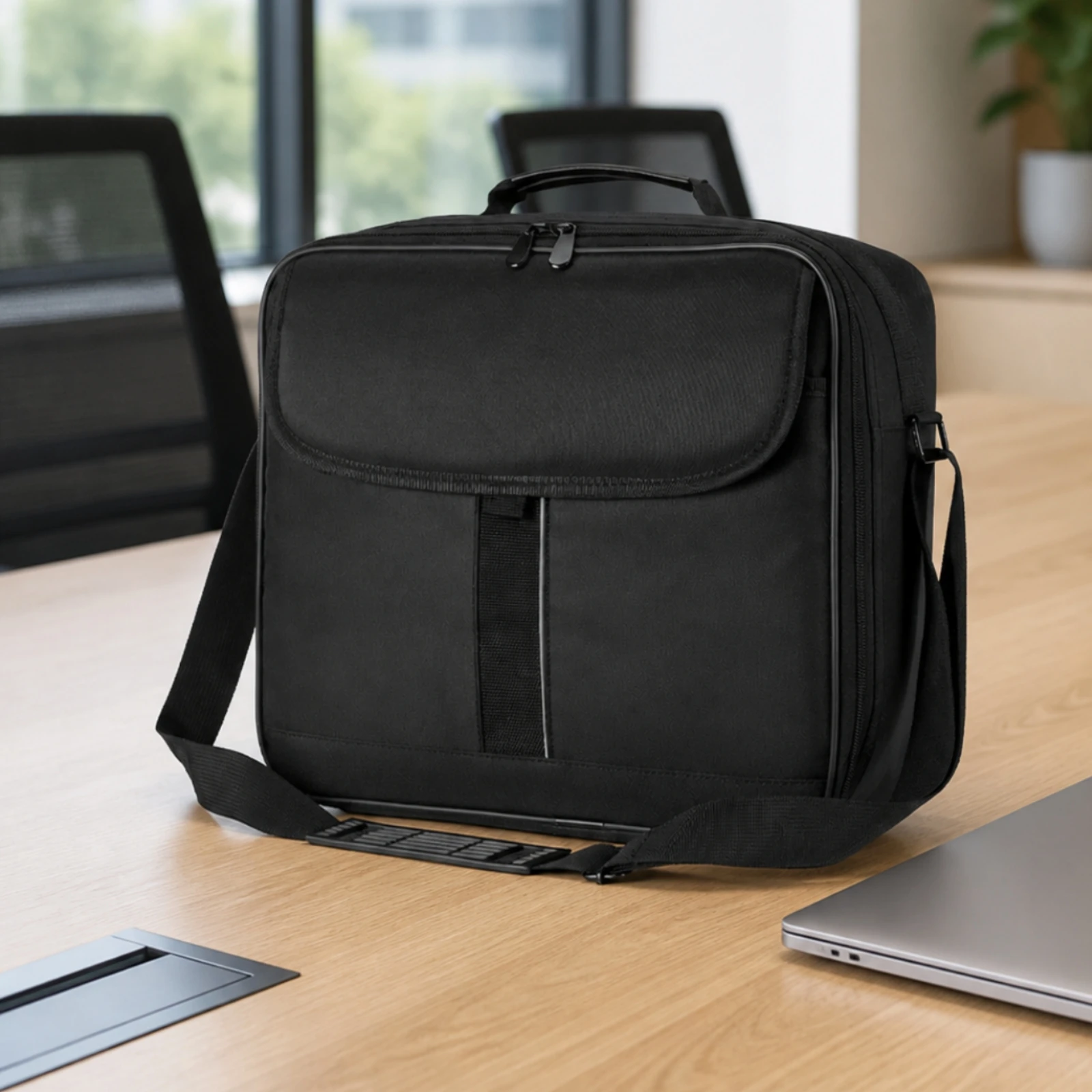 Projection Device Storage Bag Water-Resistant Projection Device Carrying Bag Zippered Shockproof for Presentations, Offices
