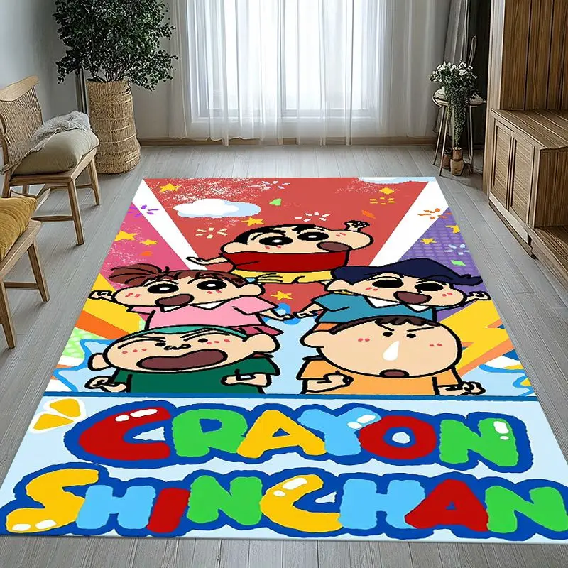 3D C-Crayon Shin-chans Cartoon Area Rug,Soft Non-Slip Carpet Mat for Living Room Bedroom Kids Playroom,Sofa Floor Rug,Home Decor