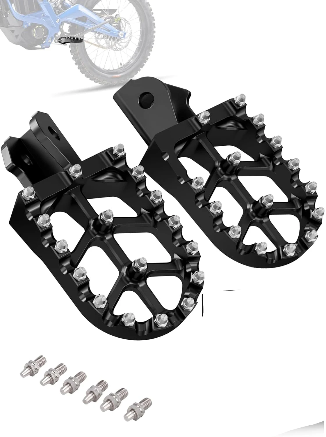 Dirt Bike Foot Pegs Aluminum CNC Pedals Rests for Surron Light Bee X and S/E Ride Pro S SS SR/CRF150F CRF230F 03-19/CRF250F 19-2