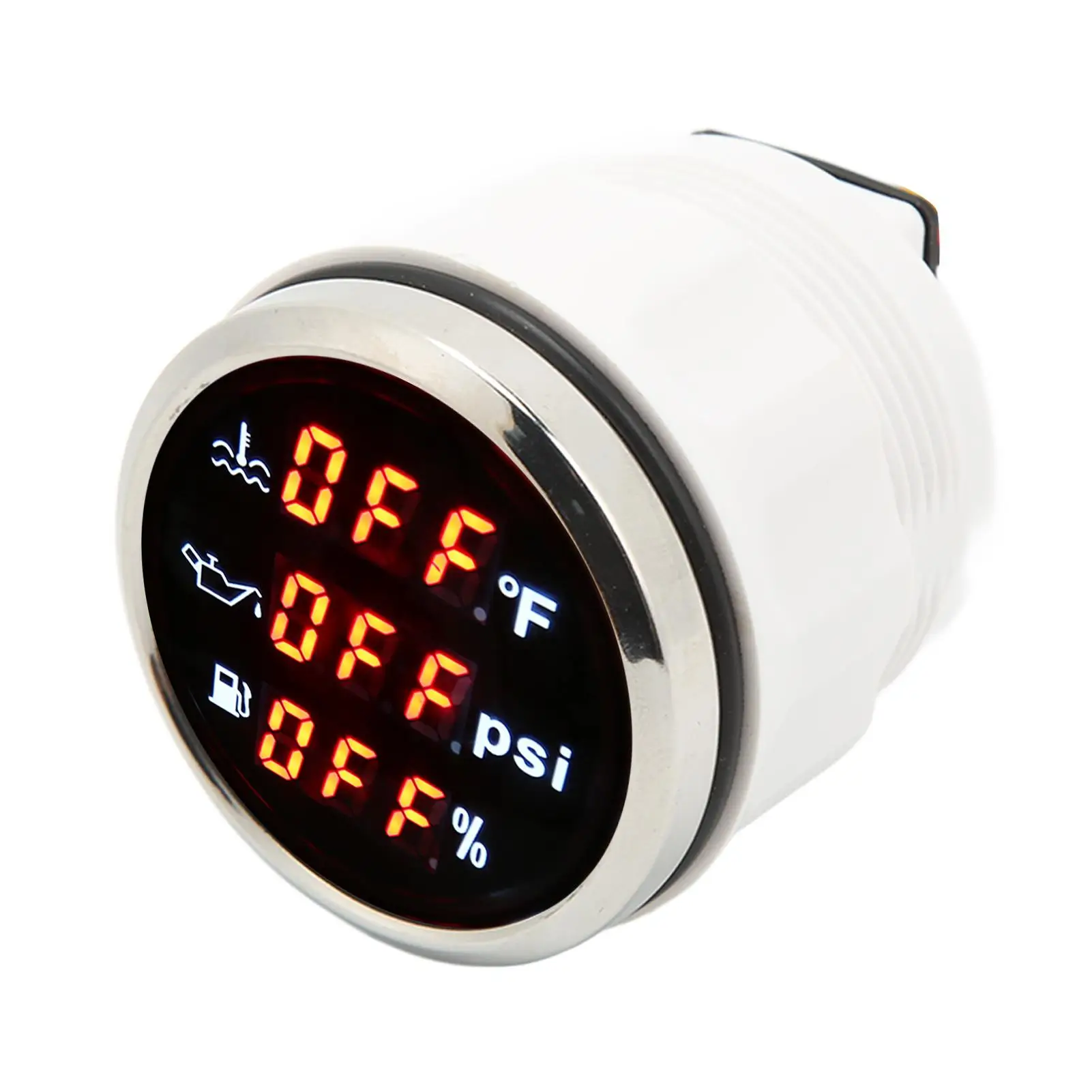 3-in-1 Digital Oil Pressure & Water Temperature Gauge - Durable, Easy Installation for Boats