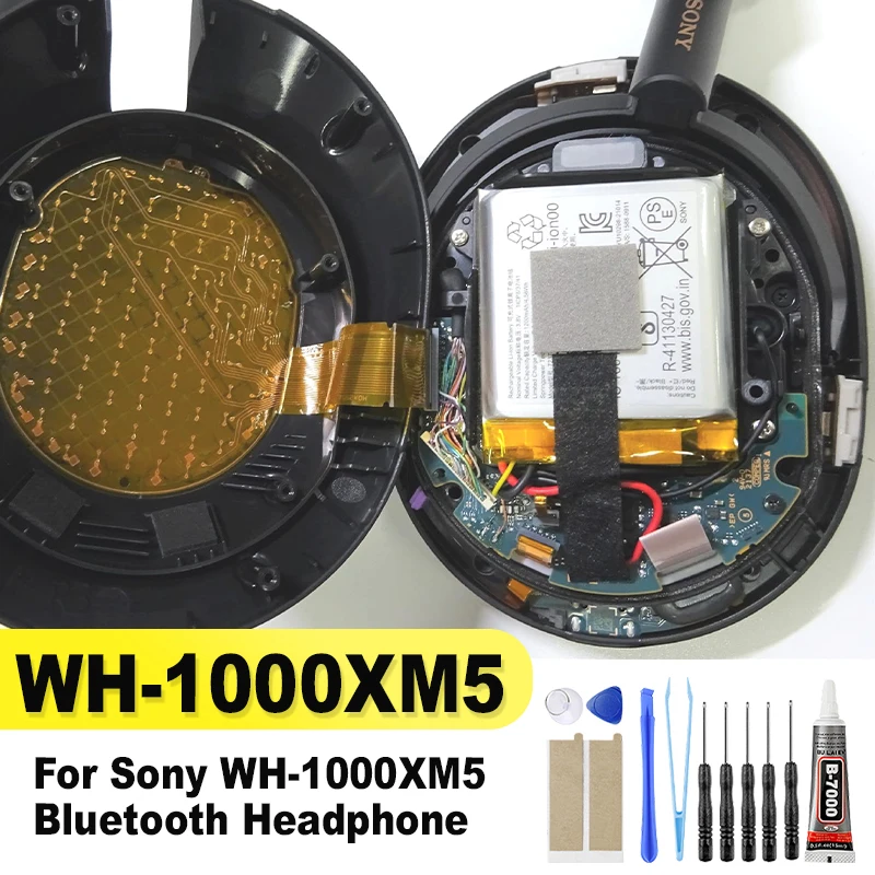 1200mAh 723741 battery For Sony WH-1000XM5 Bluetooth Headphone Bateria NEW + Free Tools