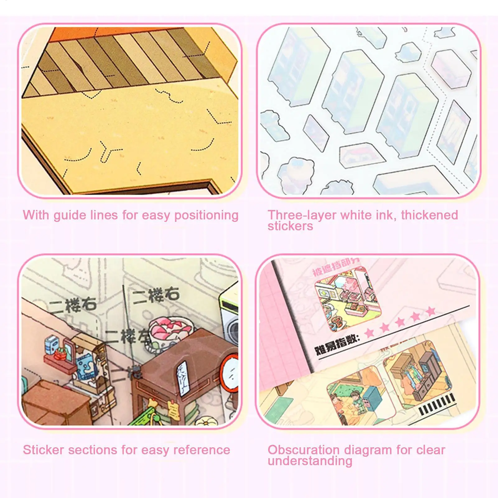 Make Your Own Scene Stickers 3D Effect Notebook Decals Hand Account Decals For Kids Teens Adults Classroom Party Favor Craft