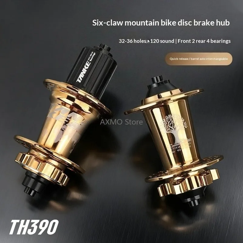 

120 Click Mountain Bike Hub 6-Claw Quick Release/Thru Axle Compatible 32/36H Colorful Front 2 Rear 4 Bearings Bicycle Parts