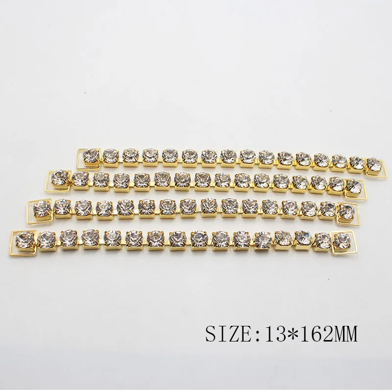 Nuovo 6 pz 13*162MM singolo drenaggio diamante catena decorativa/fibbia di connessione Bikini per tracolla abbigliamento vestito accessorio