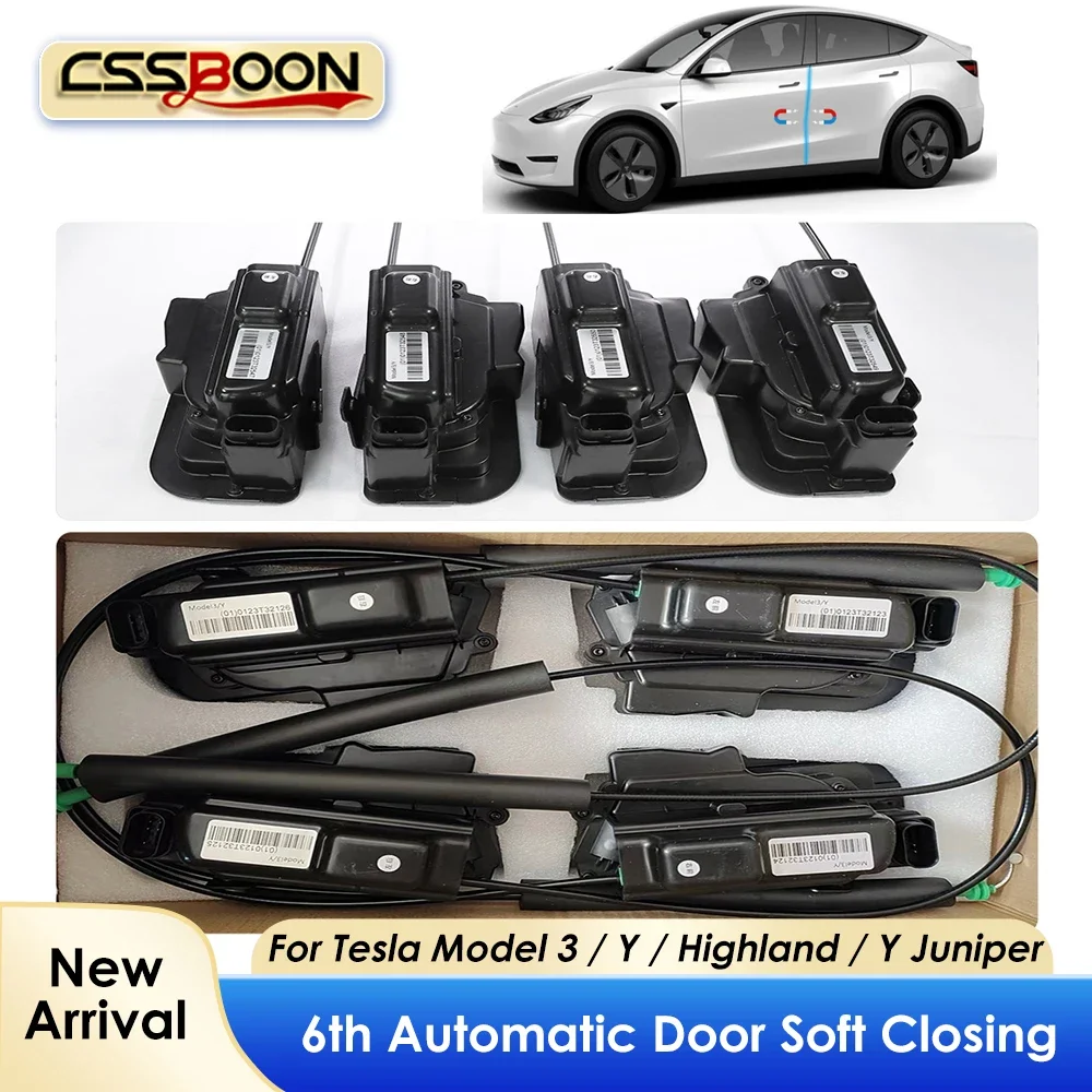 

Новая автоматическая дверная система Y Juniper, автоматическое мягкое закрытие для Tesla Model Y 3, система всасывания дверей Highland с защитой от защемления, бесшумное закрытие двери с двигателем