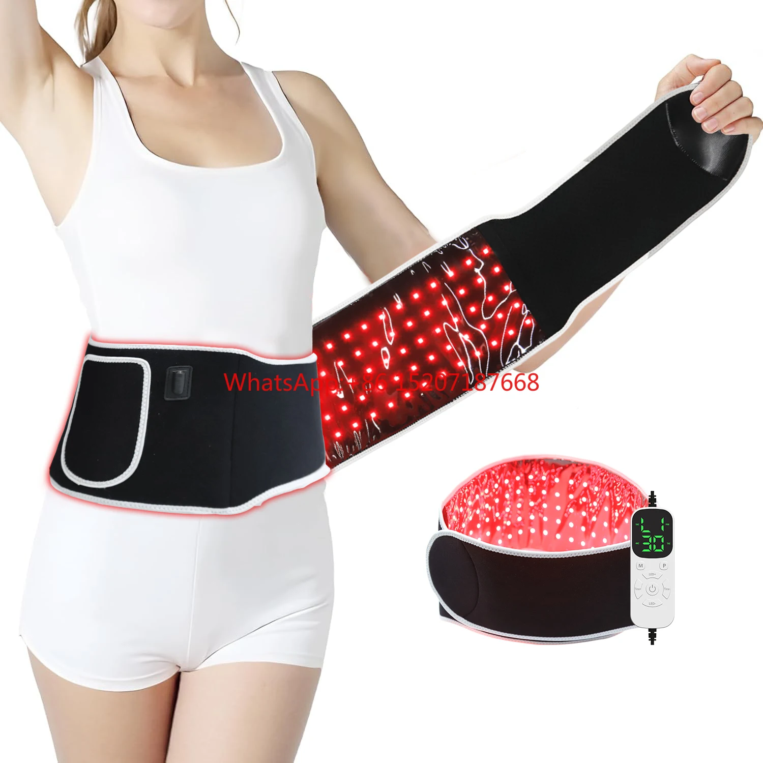 

Custom Red Infrared Light Therapy Waist Belt Back Support Wrap for Effective Muscle Pain Relief