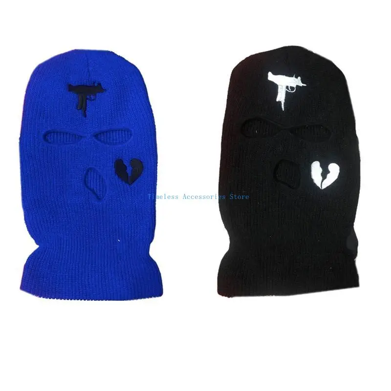 97QE قناع تزلج كامل الوجه بثلاث فتحات، قناع ركوب الدراجات مقاوم للرياح للأنشطة الخارجية #3