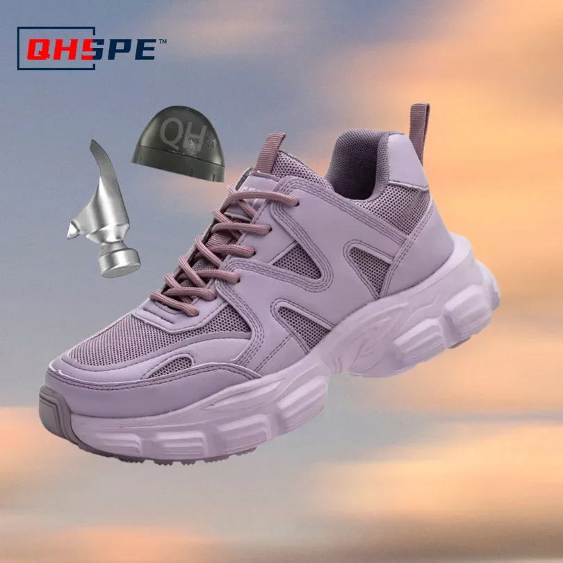 ユニセックス安全作業スニーカー-耐スマッシュ-耐パンクシューズ、男性-女性用ファッション保護ブーツ、破壊不可能