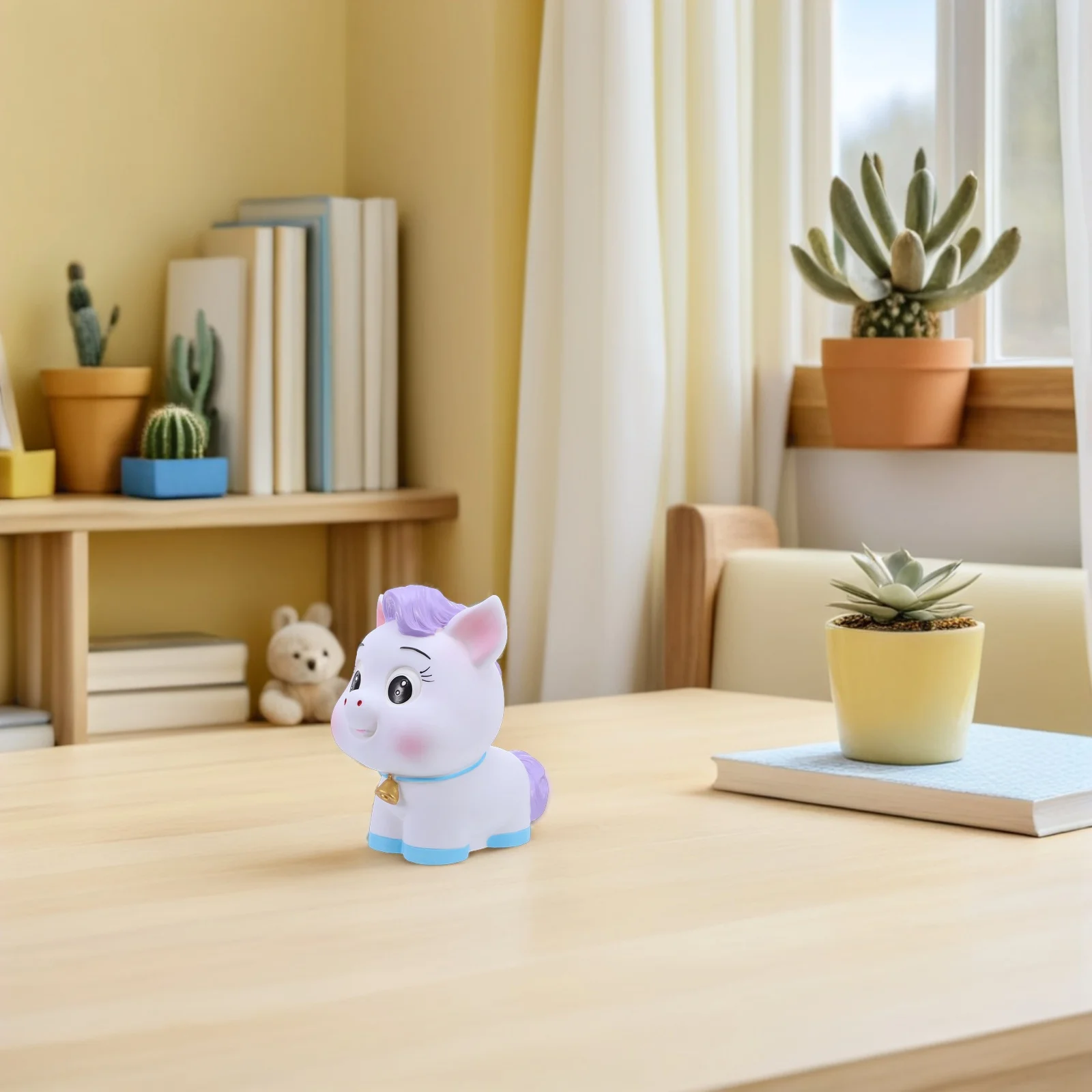 

Unbreakable Horse Coin Bank White Cute Money Saving Box Animal Money Jar Kids Birthday Present Desktop Decor Horse Ornaments