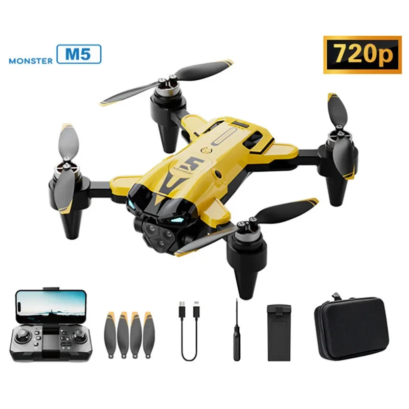 2024 M5 Drone 8K Professional Triple Camera Brushless Motor Optical Flow Positioning Foldable Quadcopter RC Dron Toys Gifts