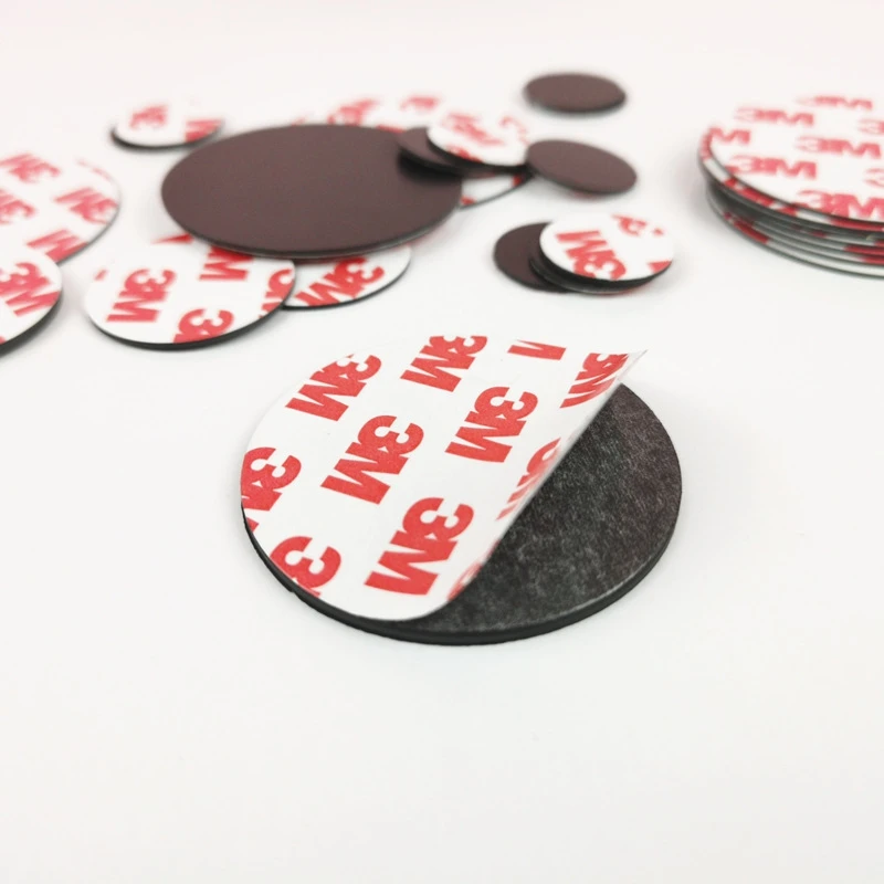 Round Soft Magnetic Sheet With 3M Self‑Adhesive Backing Fridge Magnet Flexible Sticker for Teaching DIY Craft Home Decoration