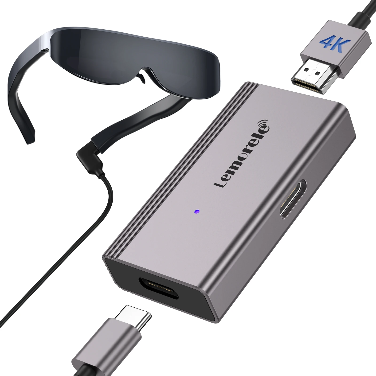 

Lemorele HDMI к USB C 4k 60Hz AR очки конвертер адаптер HDMI дисплей для USB-C портативный Экран игровых консолей различные ТВ боксы