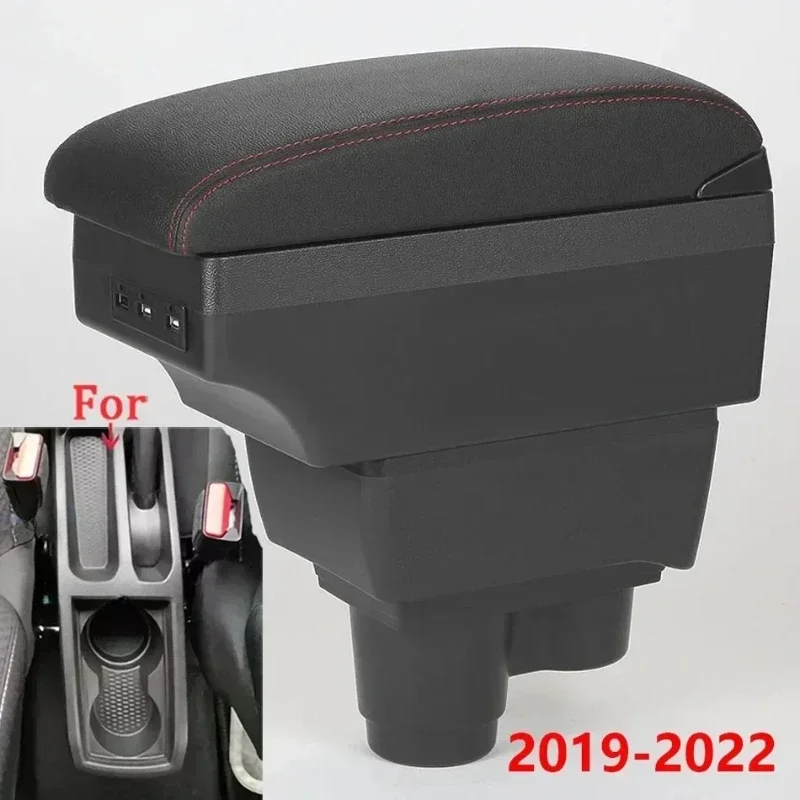 

For Dacia Duster Armrest Box 2019-2023 Center Console Storage Box Decoration Accessories leather