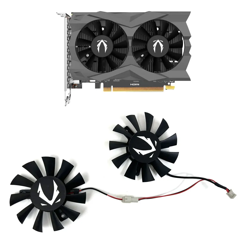 2PCS NEW Cooling Fan 65MM 2PIN For ZOTAC GAMING GeForce RTX 3050 6GB GDDR6 Twin Edge OC ZT-A30510H-10L video card fans