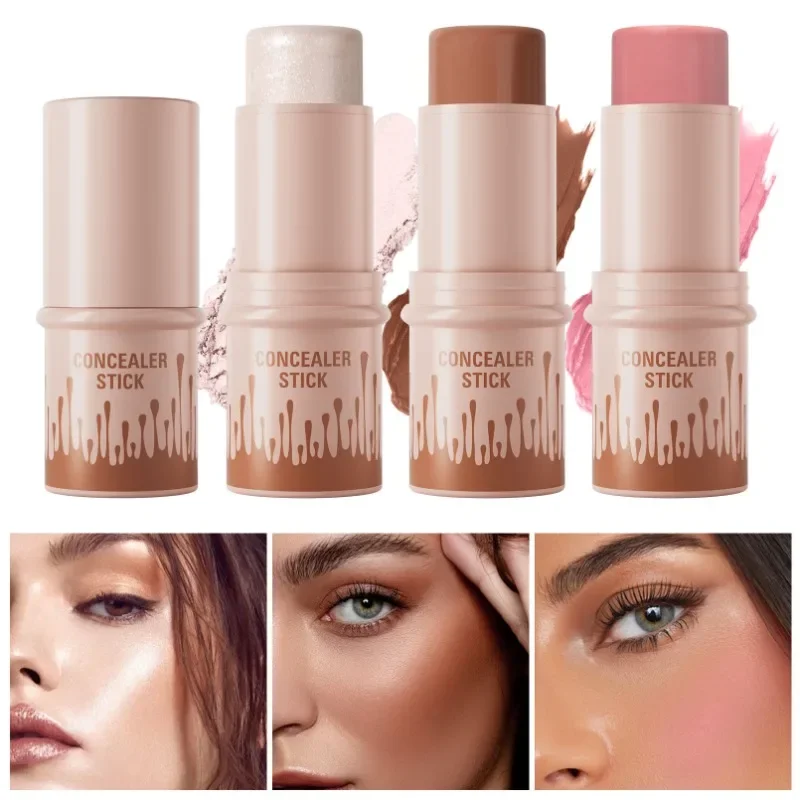 Makeup Face Contouring Bronzer Stick Multifunctional Highlighter Brightening Silkworm Blusher Rouge Cream Modify Concealer Pen