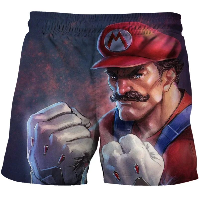 Super Marios Bros Shorts Summer Children Swimming Trunks Kids Anime Beach Shorts Cartoon Sports Short Boys Bottom Quick Dry Gift