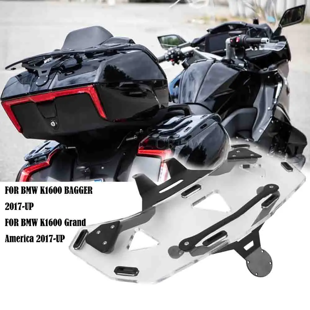 New Motorcycle Accessories Smoked Gray / Transparent Motorcycle roof box luggage rack FOR BMW K1600 Bagger/Grand America 2017-UP