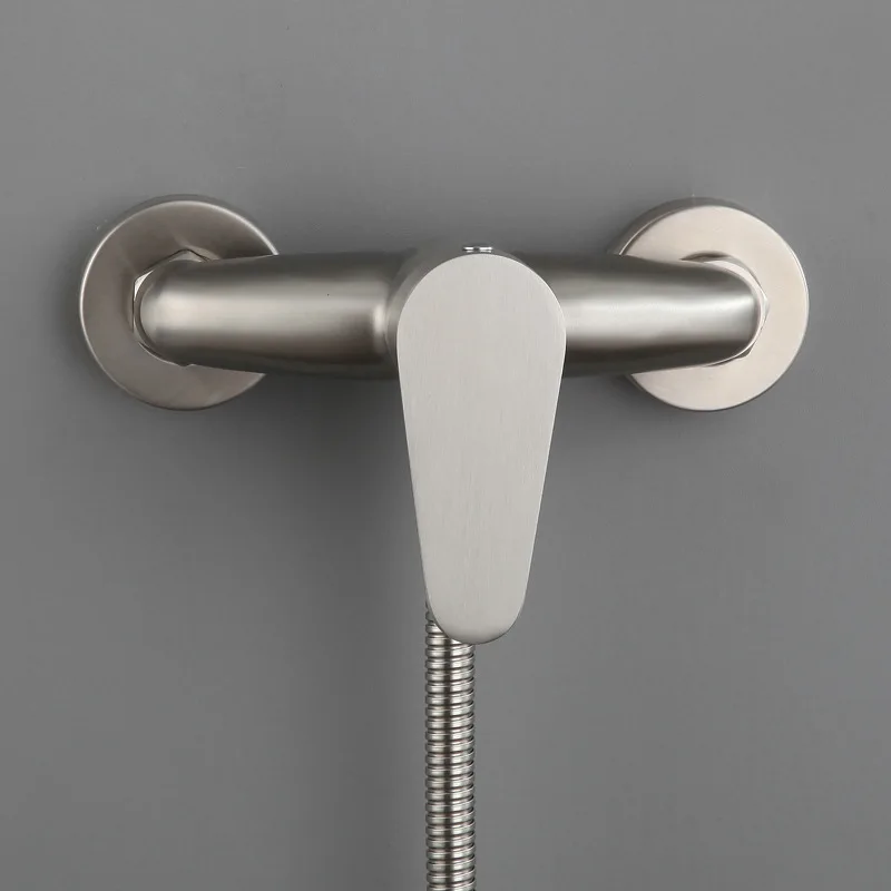 

Stainless Steel Faucet Mixing Switch Bathroom Shower Faucets Dual-purpose Bathroom Water Valve Hot and Cold Faucet Shower Set