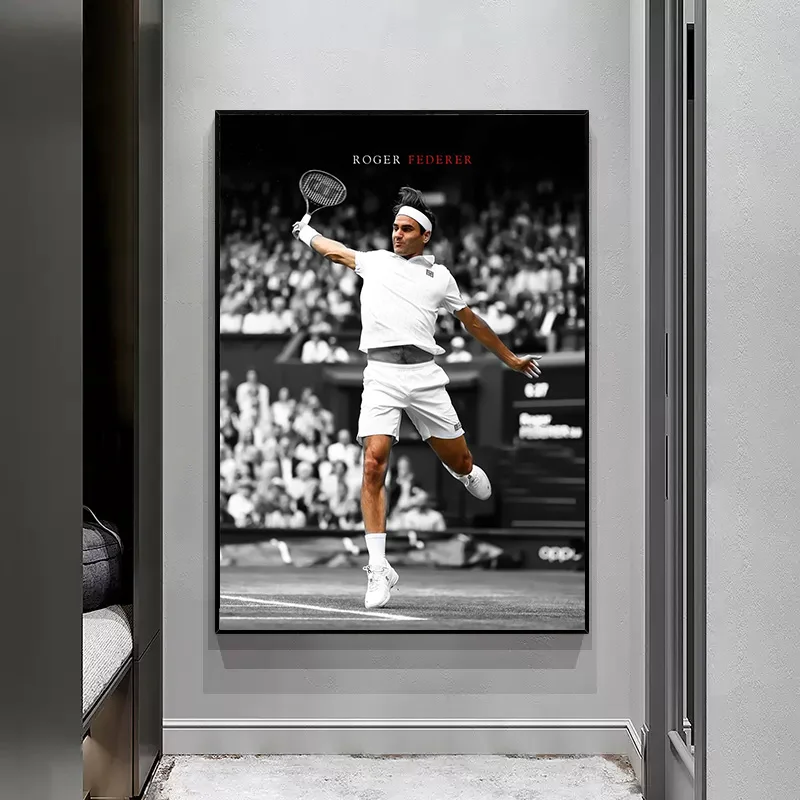 Tennis Star Rafael Nadal Roger Federer Poster Print Canvas Painting Sport Wall Art For Bedroom Living Room home Decoration