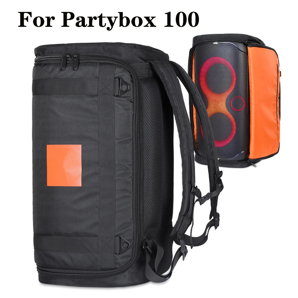 Waterproof Speaker Shoulder Bags Large Capacity Speaker Protection Case Storage Bag with Adjustable Strap for JBL Partybox 100