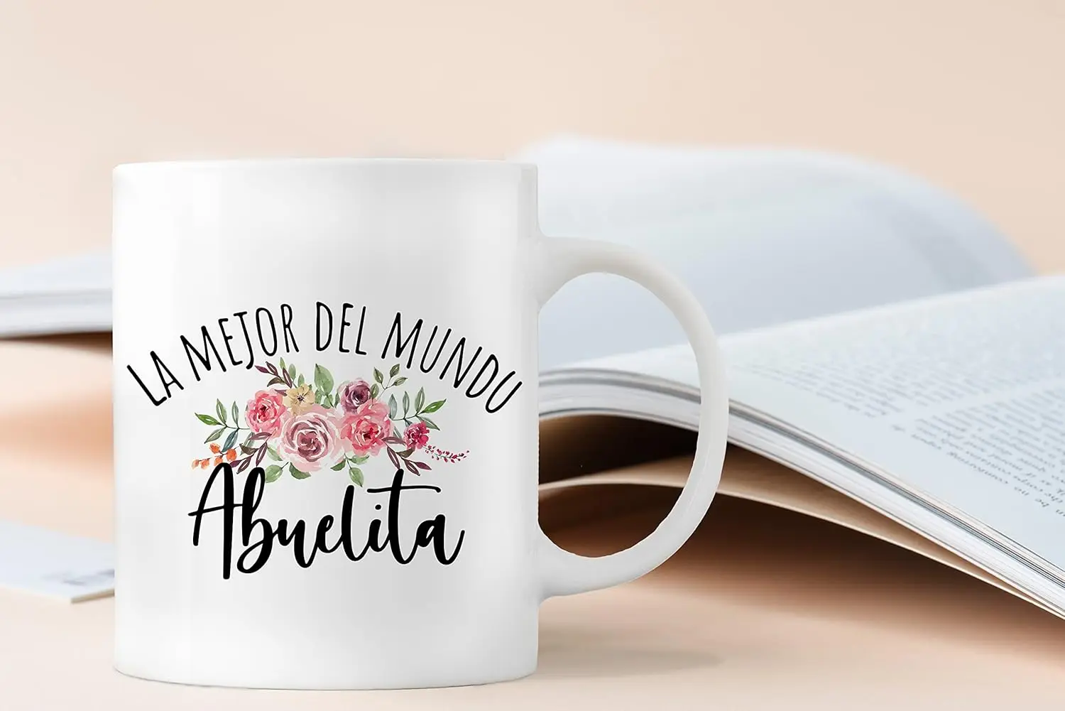 Best Grandma in The World Floral Coffee Mugs Mug, Abuelita Grandma Birthday Mother's Day Gifts From Grandkids,La Mejor Del M