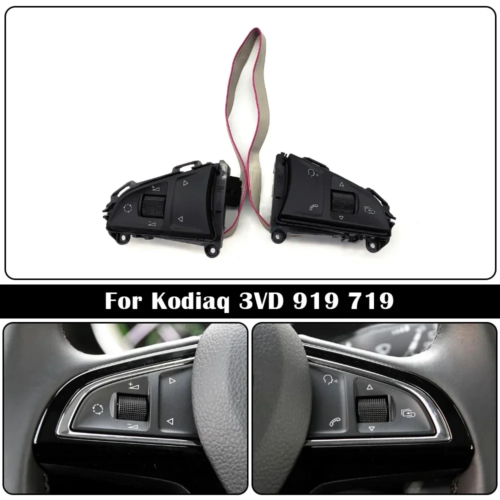 For Skoda Kodiaq Multi-Function Steering Wheel Buttons 3VD 919 719 3VD919719