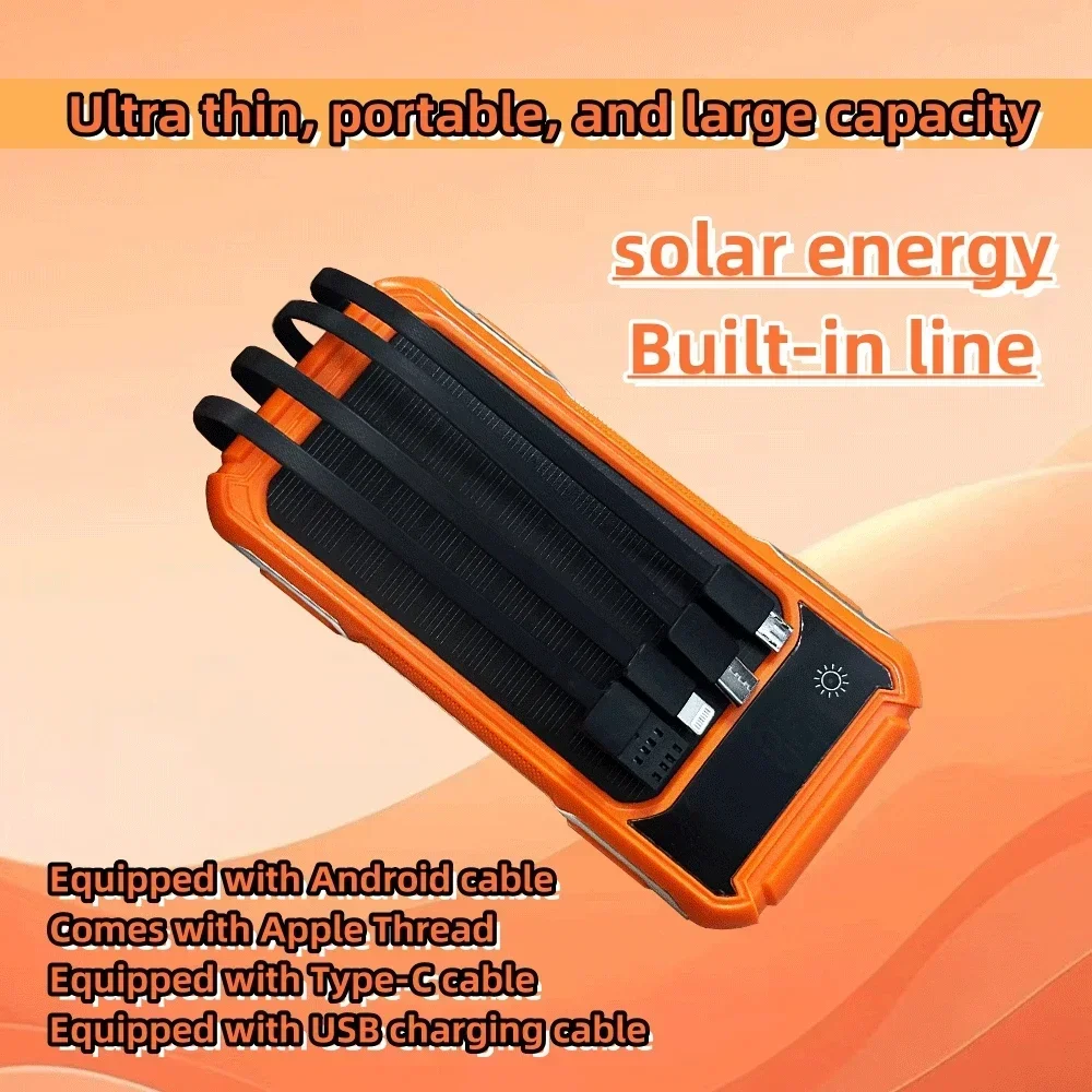 20000mAh Portable Solar Power Bank External Battery Charger LED Light For All Smartphones