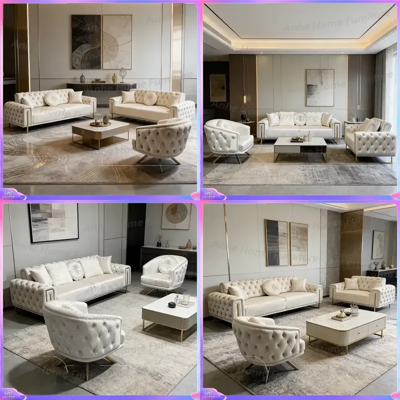 for Nordic American Style Velvet Fabric 321 Sofa Set Cheap Sofas for Living Room Wedding Party