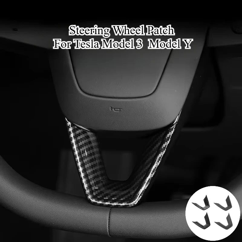 

Steering Wheel Patch for Tesla Model 3 Highland Model Y 2025 Steering Wheel U-shaped Patch Protective Cover ABS Car Accessories