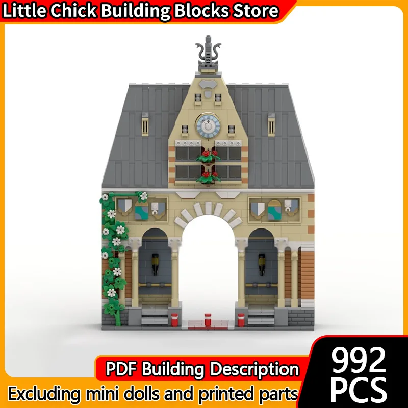 Medieval Castle Model MOC Building Bricks Retro Landscape Architecture Modular Technology Gifts Holiday Assemble Children Toys