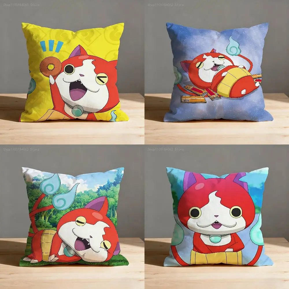 

J-Jibanyan Pillow Case For Sofa Decor Car Office Room Printing Cushion Cover Decorations and Protector