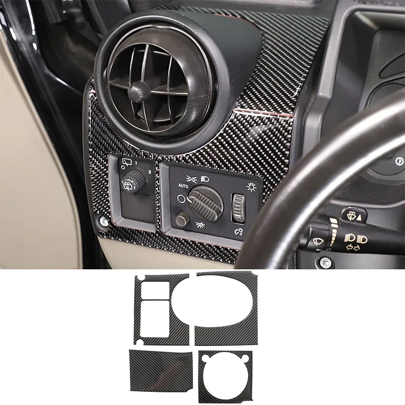 

For Hummer H2 2003-2007 Car Side Air Outlet Panel Decorative Sticker Soft Carbon Fiber Interior Accessories LHD