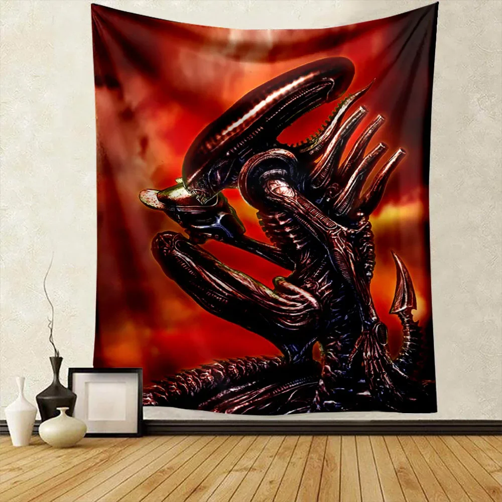 Alien Predator Halloween Tapestry Wall Hanging Witchcraft Supplies Halloween Christmas Gift Witchcraft Supplies Home Room Decor